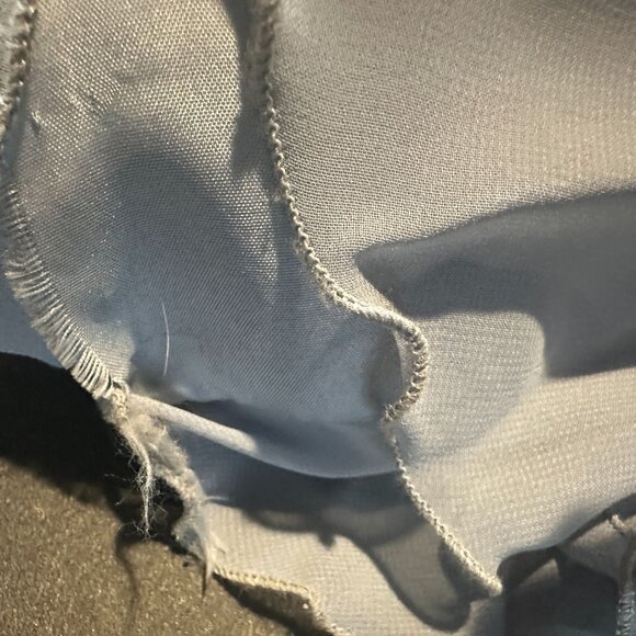 Azazie Long Pleated Blue Dress Size 8 Sleeveless Polyester - Picture 7 of 10